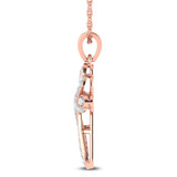 Photo of Rex 1/4 CT. T.W. Lab Grown Diamond Pendant 10K Rose Gold [CP1707R]