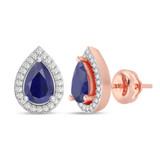 Photo of Andre 2 1/3 ct tw. Lab Grown Round Cluster Ring Set 10K Rose Gold [CE2009R]
