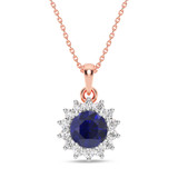 Photo of Clara 1/4 Carat T.W. Lab Grown Diamond Pendant 14K Rose Gold [CP2012R]