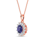 Photo of Clara 1/4 Carat T.W. Lab Grown Diamond Pendant 14K Rose Gold [CP2012R]