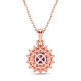 Photo of Clara 1/4 Carat T.W. Lab Grown Diamond Pendant 14K Rose Gold [CP2012R]