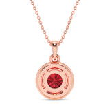 Photo of Carina 1/20 Carat T.W. Lab Grown Diamond Pendant 14K Rose Gold [CP2015R]