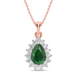 Photo of Rica 1/3 CT. T.W. Lab Grown Diamond Pendant 14K Rose Gold [CP2011R]