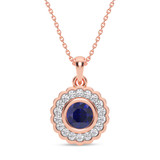 Photo of Keya 1/8 CT. T.W. Lab Grown Diamond Pendant 14K Rose Gold [CP2016R]