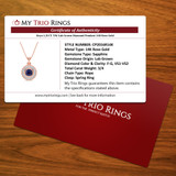 Keya 1/8 CT. T.W. Lab Grown Diamond Pendant 14K Rose Gold