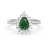 Photo of Rica 1 1/2 ct tw. Lab Grown Diamond Ring 14K White Gold [FR2011W]