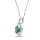 Photo of Asmee 1/15 Carat T.W. Lab Grown Diamond Pendant 14K White Gold [CP2014W]