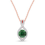 Photo of Asmee 1/15 Carat T.W. Lab Grown Diamond Pendant 10K Rose Gold [CP2014R]