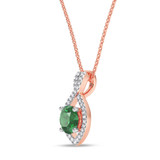 Photo of Asmee 1/15 Carat T.W. Lab Grown Diamond Pendant 10K Rose Gold [CP2014R]