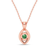 Photo of Asmee 1/15 Carat T.W. Lab Grown Diamond Pendant 10K Rose Gold [CP2014R]