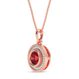 Photo of Carina 1/20 CT. T.W. Lab Grown Diamond Pendant 10K Rose Gold [CP2015R]