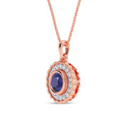Photo of Keya 1/8 Carat T.W. Lab Grown Diamond Pendant 10K Rose Gold [CP2016R]