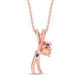 Photo of Kinaya 1/20 Carat T.W. Lab Grown Diamond Pendant 10K Rose Gold [CP2017R]