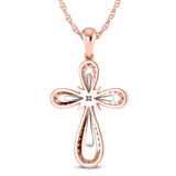 Photo of Valery 1/5 CT. T.W. Lab Grown Diamond Pendant 10K Rose Gold [CP1704R]