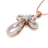 Photo of Valery 1/5 CT. T.W. Lab Grown Diamond Pendant 10K Rose Gold [CP1704R]