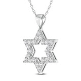 Photo of Ezra 1 3/8 CT. T.W. Lab Grown Diamond Pendant 14K White Gold [CP1726W]