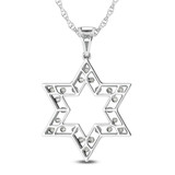 Photo of Ezra 1 3/8 CT. T.W. Lab Grown Diamond Pendant 14K White Gold [CP1726W]
