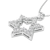 Photo of Ezra 1 3/8 CT. T.W. Lab Grown Diamond Pendant 14K White Gold [CP1726W]