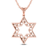 Photo of Ezra 1 3/8 Carat T.W. Lab Grown Diamond Pendant 14K Rose Gold [CP1726R]