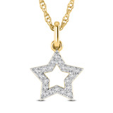 Photo of Asher 1/10 CT. T.W. Lab Grown Diamond Pendant 14K Yellow Gold [CP1730Y]