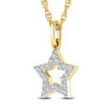 Photo of Asher 1/10 CT. T.W. Lab Grown Diamond Pendant 14K Yellow Gold [CP1730Y]