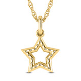 Photo of Asher 1/10 CT. T.W. Lab Grown Diamond Pendant 14K Yellow Gold [CP1730Y]