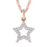Photo of Asher 1/10 CT. T.W. Lab Grown Diamond Pendant 14K Rose Gold [CP1730R]