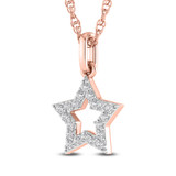 Photo of Asher 1/10 CT. T.W. Lab Grown Diamond Pendant 14K Rose Gold [CP1730R]