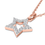 Photo of Asher 1/10 CT. T.W. Lab Grown Diamond Pendant 14K Rose Gold [CP1730R]