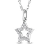 Photo of Asher 1/10 CT. T.W. Lab Grown Diamond Pendant 14K White Gold [CP1730W]