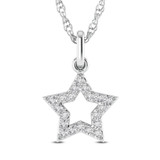 Photo of Asher 1/10 CT. T.W. Lab Grown Diamond Pendant 10K White Gold [CP1730W]