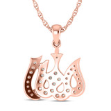 Photo of Omri 3/8 Carat T.W. Lab Grown Diamond Pendant 10K Rose Gold [CP1725R]