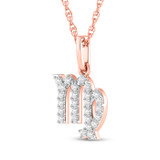 Photo of Zodiac Virgo 1/20 CT. T.W. Lab Grown Diamond Pendant 14K Rose Gold [CP1723R]