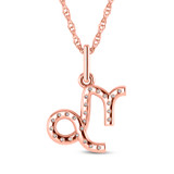 Photo of Zodiac Capricorn 1/15 Carat T.W. Lab Grown Diamond Pendant 14K Rose Gold [CP1720R]