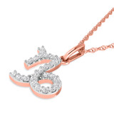 Photo of Zodiac Capricorn 1/15 Carat T.W. Lab Grown Diamond Pendant 14K Rose Gold [CP1720R]