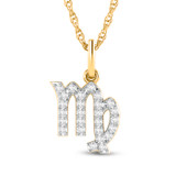 Photo of Zodiac Virgo 1/20 Carat T.W. Lab Grown Diamond Pendant 10K Yellow Gold [CP1723Y]