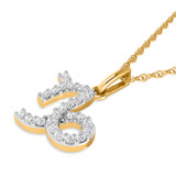 Photo of Zodiac Capricorn 1/15 Carat T.W. Lab Grown Diamond Pendant 10K Yellow Gold [CP1720Y]