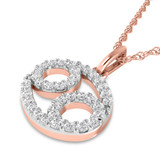 Photo of Zodiac Cancer 1/20 CT. T.W. Lab Grown Diamond Pendant 10K Rose Gold [CP1719R]