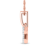 Photo of Zodiac Aquarius 1/20 Carat T.W. Lab Grown Diamond Pendant 10K Rose Gold [CP1722R]