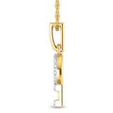 Photo of Zodiac Libra 1/10 Carat T.W. Lab Grown Diamond Pendant 14K Yellow Gold [CP1714Y]