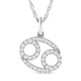 Photo of Zodiac Cancer 1/20 CT. T.W. Lab Grown Diamond Pendant 10K White Gold [CP1719W]