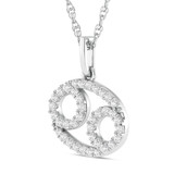 Photo of Zodiac Cancer 1/20 CT. T.W. Lab Grown Diamond Pendant 10K White Gold [CP1719W]