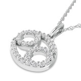 Photo of Zodiac Cancer 1/20 CT. T.W. Lab Grown Diamond Pendant 10K White Gold [CP1719W]