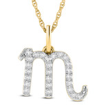 Photo of Zodiac Scorpion 1/15 Carat T.W. Lab Grown Diamond Pendant 14K Yellow Gold [CP1716Y]