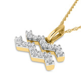 Photo of Zodiac Aquarius 1/20 Carat T.W. Lab Grown Diamond Pendant 14K Yellow Gold [CP1722Y]