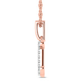 Photo of Zodiac Gemini 1/10 CT. T.W. Lab Grown Diamond Pendant 10K Rose Gold [CP1717R]
