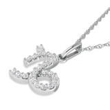 Photo of Zodiac Capricorn 1/15 CT. T.W. Lab Grown Diamond Pendant 14K White Gold [CP1720W]