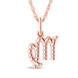 Photo of Zodiac Virgo 1/20 Carat T.W. Lab Grown Diamond Pendant 10K Rose Gold [CP1723R]
