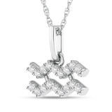 Photo of Zodiac Aquarius 1/20 CT. T.W. Lab Grown Diamond Pendant 14K White Gold [CP1722W]