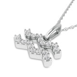 Photo of Zodiac Aquarius 1/20 CT. T.W. Lab Grown Diamond Pendant 14K White Gold [CP1722W]